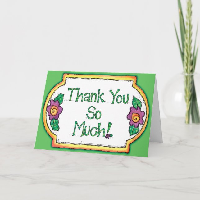 Tarjeta De Agradecimiento Muchas Gracias (Anverso)