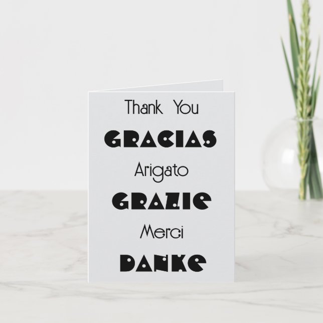 Tarjeta de agradecimiento Muchas gracias (Anverso)