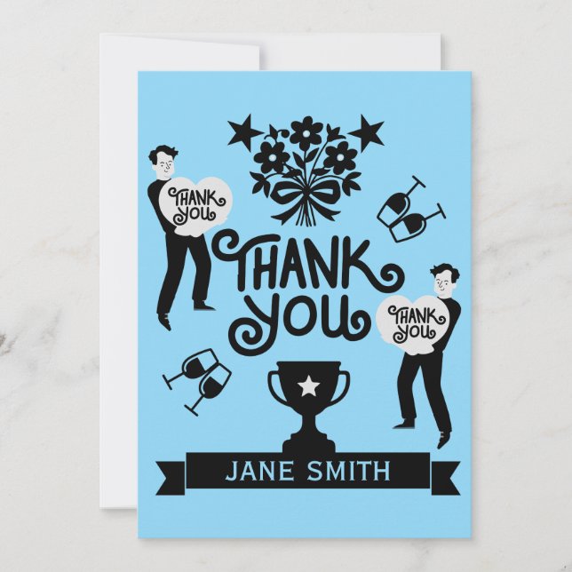 Tarjeta De Agradecimiento Muchas Gracias (Anverso)