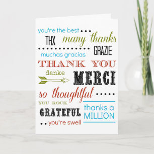 Tarjeta de agradecimiento - Muchas gracias