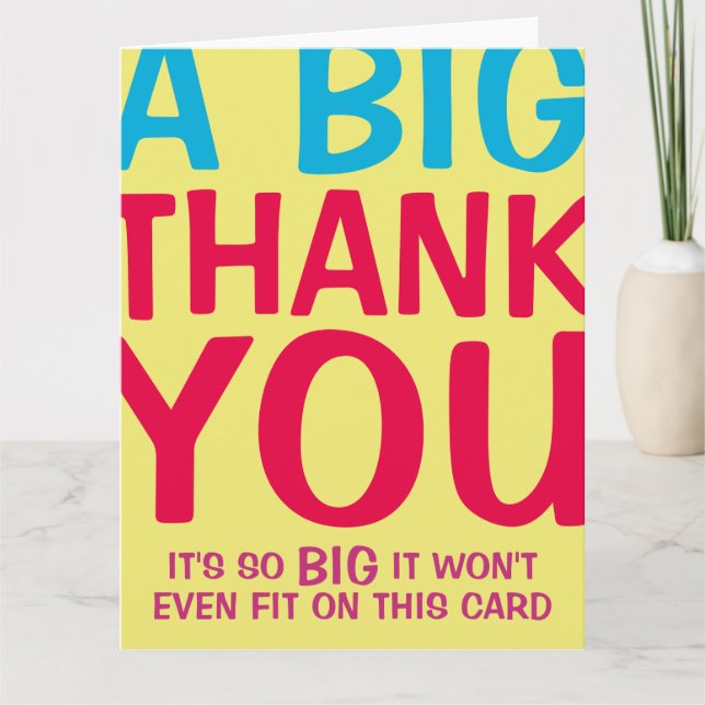 Tarjeta De Agradecimiento Muchas gracias (Anverso)