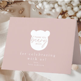 Tarjeta De Agradecimiento Muchas gracias a Beary