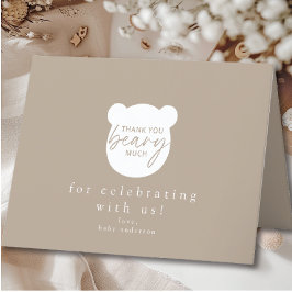 Tarjeta De Agradecimiento Muchas gracias a Beary