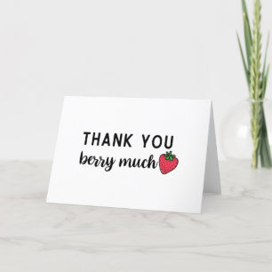 Tarjeta De Agradecimiento Muchas gracias a Berry   Gracias Cuadros