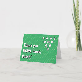 Tarjeta De Agradecimiento "¡Muchas gracias a BOWL, entrenador!" Bowling pers