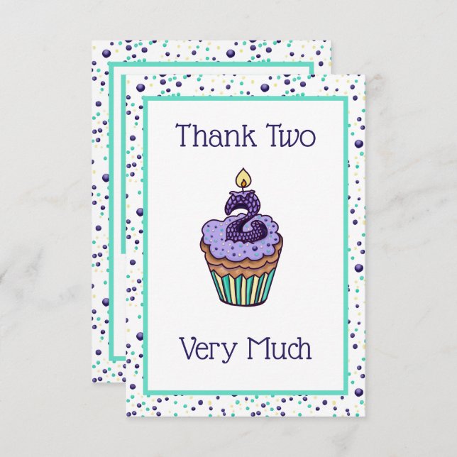 Tarjeta De Agradecimiento Muchas Gracias a Dos (Anverso / Reverso)