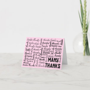 Tarjeta De Agradecimiento Muchas gracias a Word Cloud