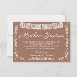 Tarjeta De Agradecimiento Muchas Gracias Baby Shower Terracotta