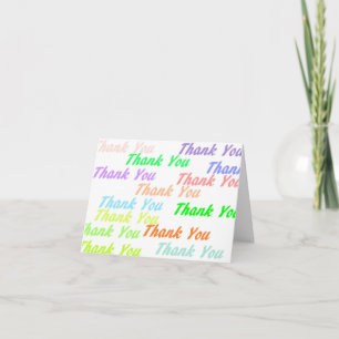 Tarjeta De Agradecimiento Muchas gracias coloridas le agradecen cardar
