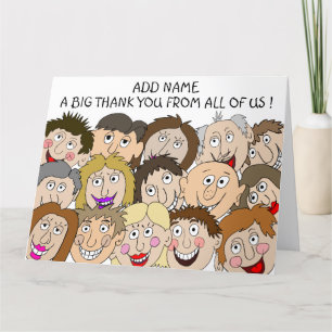 Tarjeta De Agradecimiento Muchas Gracias De Todos Nosotros