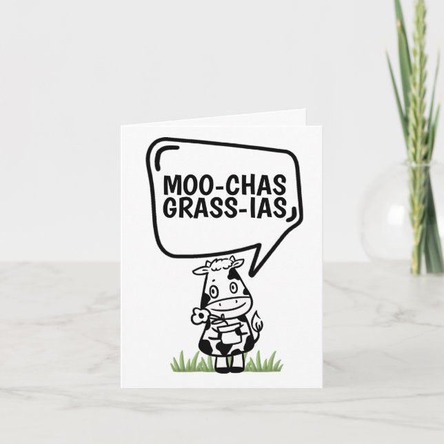 Tarjeta De Agradecimiento Muchas gracias Gracia por Gracia Vaca (Anverso)