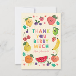 Tarjeta De Agradecimiento Muchas gracias, primero la dulce baya