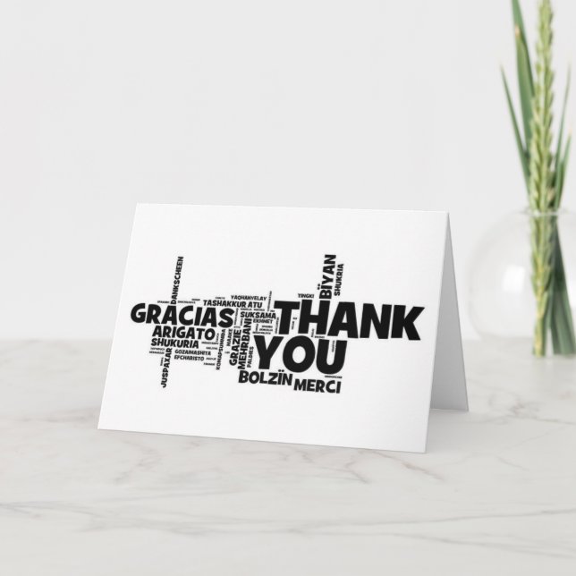 TARJETA DE AGRADECIMIENTO MUCHAS MANERAS Y MUCHAS RAZONES PARA DARLE LAS GRA (Anverso)
