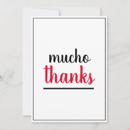 Tarjeta De Agradecimiento Mucho Thanks Appreciation Gesture