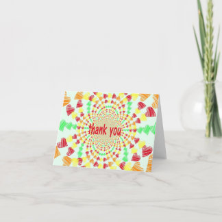 Tarjeta De Agradecimiento Muchos corazones gracias