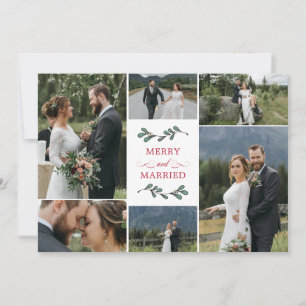 Tarjeta De Agradecimiento Muérdago Rojo Con Amor Feliz Navidad Casados