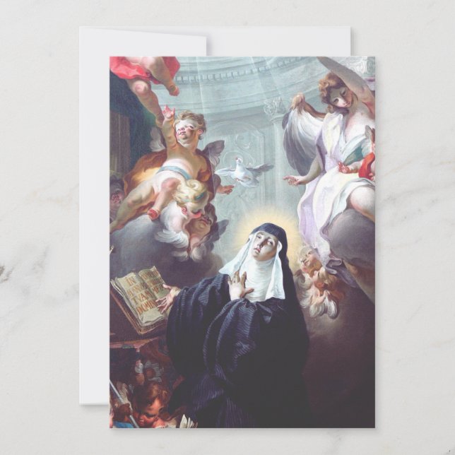 Tarjeta De Agradecimiento Muerte de Saint Scholastica (Anverso)