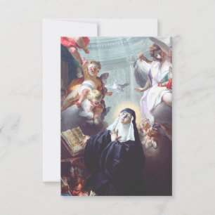 Tarjeta De Agradecimiento Muerte de Santa Escolástica