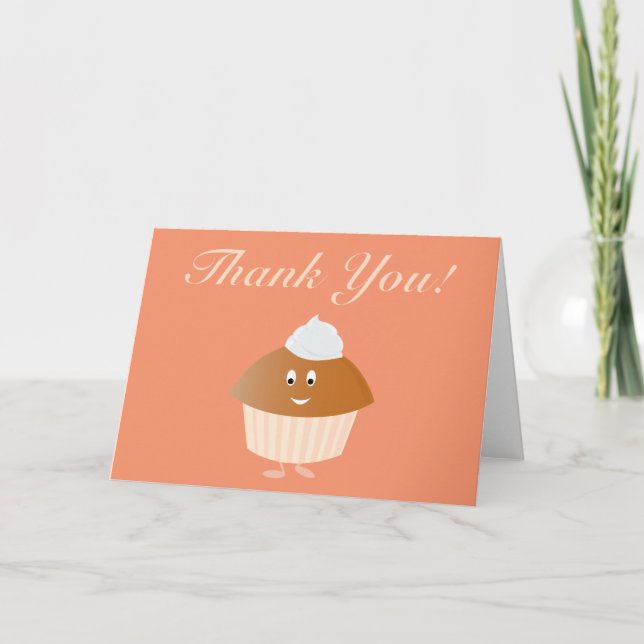 Tarjeta De Agradecimiento Muffin gracias (Anverso)