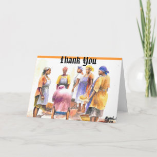 Tarjeta De Agradecimiento mujer africana 2, gracias