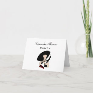 Tarjeta De Agradecimiento Mujer Art Deco Vintage que Lleva Sombrero Guantes
