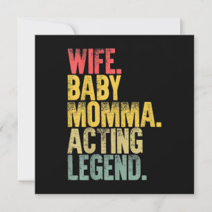 Tarjeta De Agradecimiento Mujer bebé mami regalo de la leyenda que actúa