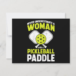 Tarjeta De Agradecimiento Mujer de Pickleball Regalo divertido para jugadora