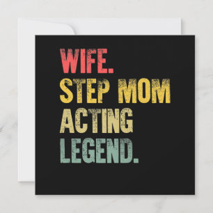 Tarjeta De Agradecimiento Mujer Esposa Paso Mamá Actuando Como Leyenda Premi