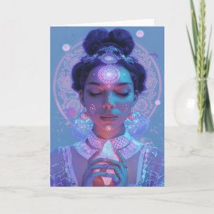 Tarjeta De Agradecimiento *~* Mujer mágica SC4 Mandalas Blank rosa esotérico