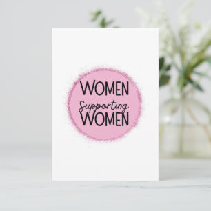 Tarjeta De Agradecimiento mujeres apoyando a mujeres