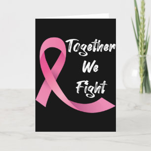 Tarjeta De Agradecimiento Mujeres con lazo rosa concienciación sobre el cánc