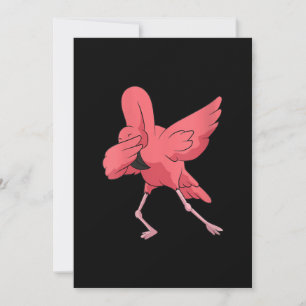 Tarjeta De Agradecimiento Mujeres Dabbing Flamingo Bird Cute Flamingo Pink