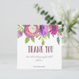 Tarjeta De Agradecimiento Mulberry Floral Dream Bridal Shower
