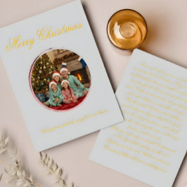 Tarjeta De Agradecimiento Multicolor Christmas Greeting Card with Family Mes