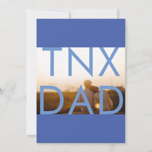 Tarjeta De Agradecimiento Múltiples fotos del Día del Padre con un minimalis