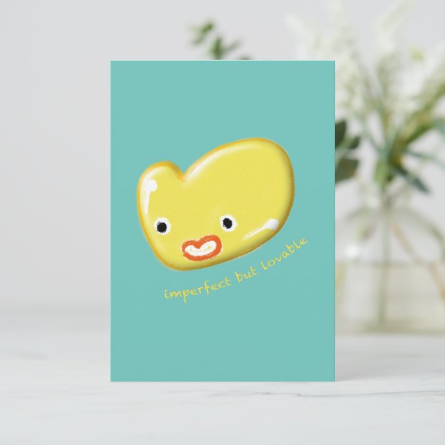 Tarjeta De Agradecimiento Muñeca Amarilla (Anverso de pie)