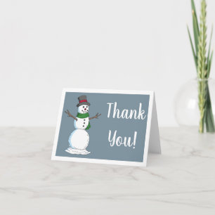 Tarjeta De Agradecimiento Muñeco de nieve