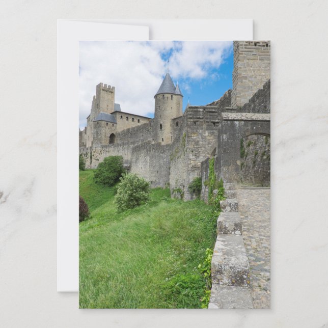 Tarjeta De Agradecimiento Muralla fortificada de Carcasone (Anverso)