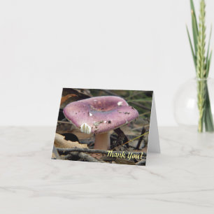 Tarjeta De Agradecimiento Mushroom púrpura