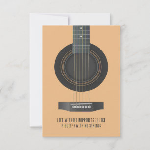 Tarjeta De Agradecimiento Music Art A Guitar With No Strings