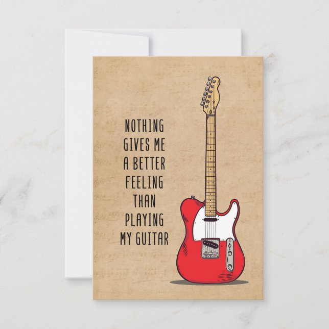 Tarjeta De Agradecimiento Music Art Nothing Gives Me A Better (Anverso)