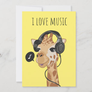 Tarjeta De Agradecimiento Música Art I Love Music