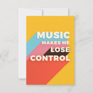 Tarjeta De Agradecimiento Música Arte La Música Me Hace Perder El Control