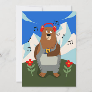 Tarjeta De Agradecimiento Música Arte Música Y El Oso