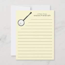 Tarjeta De Agradecimiento Música Banjo