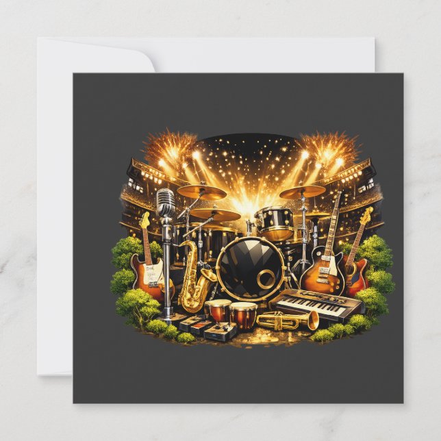 Tarjeta De Agradecimiento Musical Equipment (Anverso)