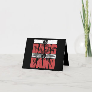 Tarjeta De Agradecimiento Músico Battend Gift Idea Bass Guitar