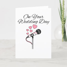 Tarjeta De Agradecimiento Músico de cantante Boda Card Vocalista