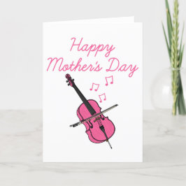 Tarjeta De Agradecimiento Músico de Cello Mother's Day