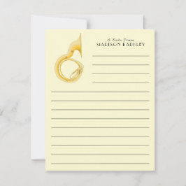 Tarjeta De Agradecimiento Músico de música de banda de música de Sousaphone 